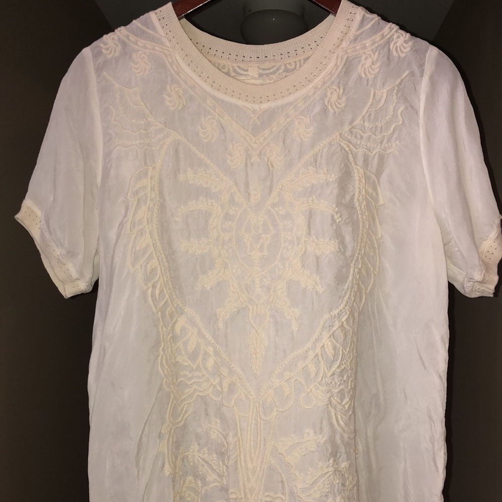 Johnny Was Off White Cupra Embroidered Blouse, XS. - Picture 4 of 10